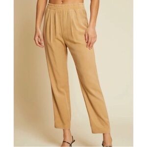 Nation LTD Berlin Pant Women’s Size Small High Rise Straight Leg Pull On Tan‎
